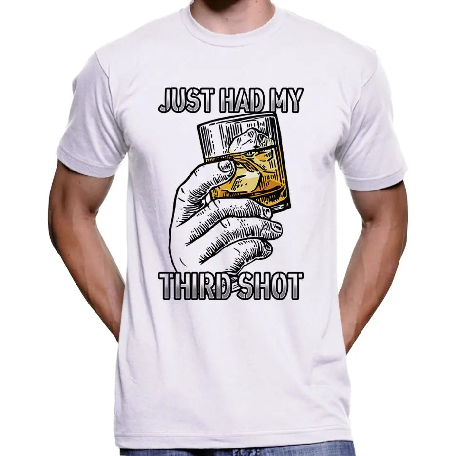 "Just Had My Third Shot" Anti Covid Vaccine T-Shirt Wide Awake Clothing