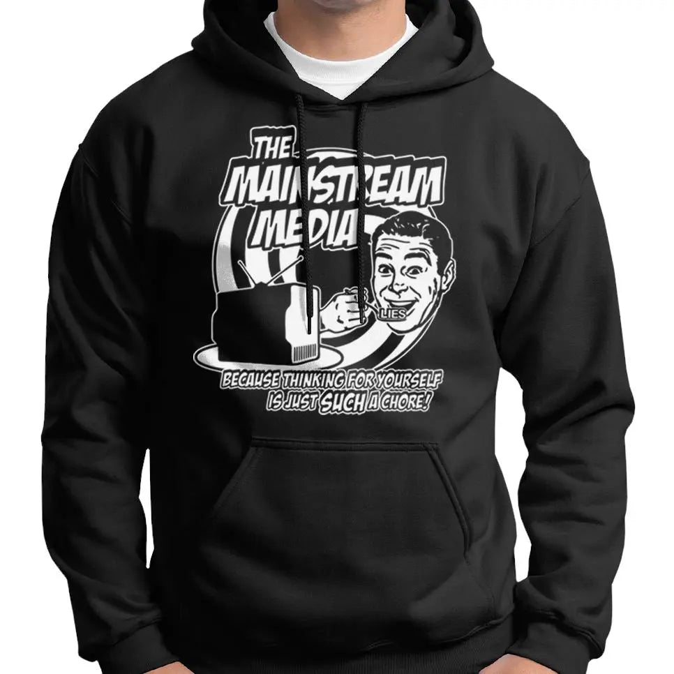 Anti Mainstream Media Satire Hoodie Wide Awake Clothing