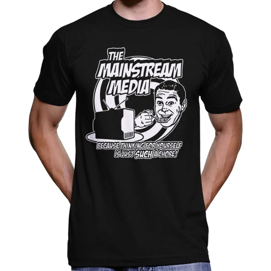 Anti Mainstream Media Satire T-Shirt Wide Awake Clothing