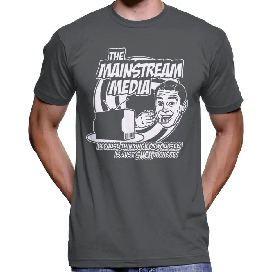 Anti Mainstream Media Satire T-Shirt Wide Awake Clothing