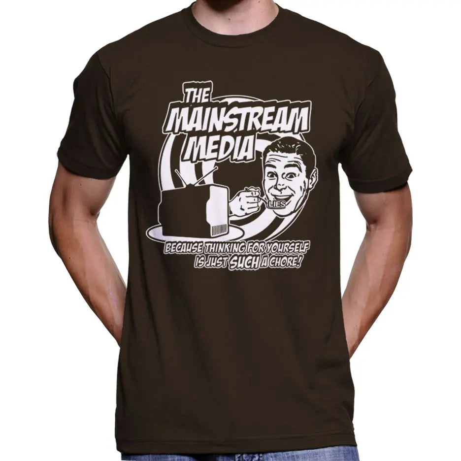 Anti Mainstream Media Satire T-Shirt Wide Awake Clothing