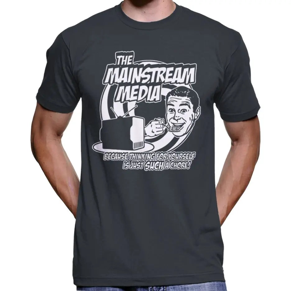 Anti Mainstream Media Satire T-Shirt Wide Awake Clothing