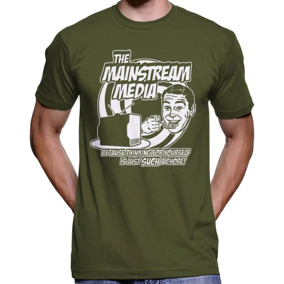 Anti Mainstream Media Satire T-Shirt Wide Awake Clothing