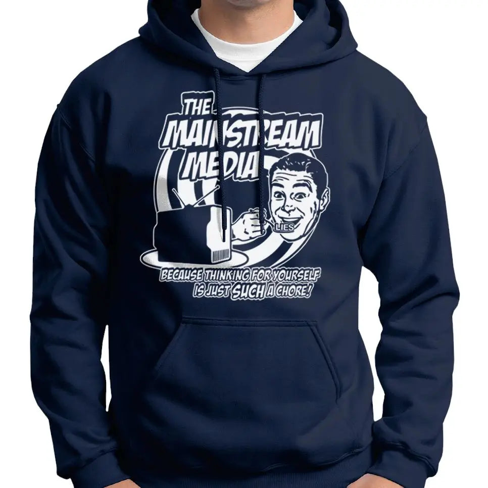 Anti Mainstream Media Satire Hoodie Wide Awake Clothing