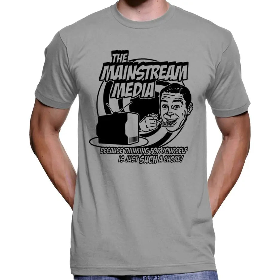 Anti Mainstream Media Satire T-Shirt Wide Awake Clothing