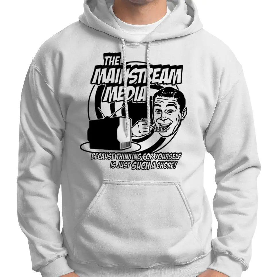 Anti Mainstream Media Satire Hoodie Wide Awake Clothing