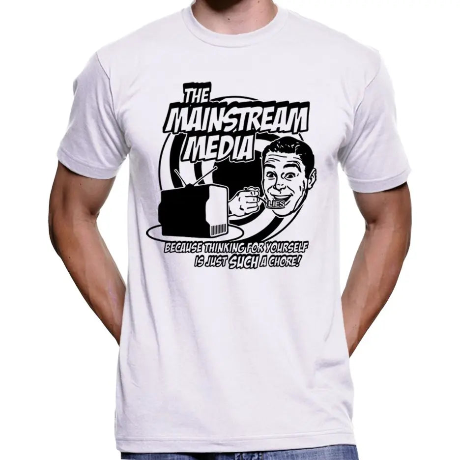 Anti Mainstream Media Satire T-Shirt Wide Awake Clothing