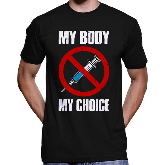 "My Body, My Choice" Anti Covid Vaccine T-Shirt Wide Awake Clothing