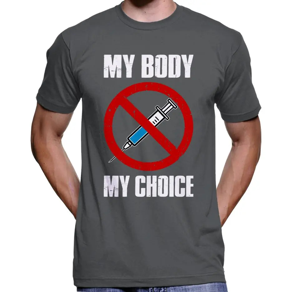 "My Body, My Choice" Anti Covid Vaccine T-Shirt Wide Awake Clothing