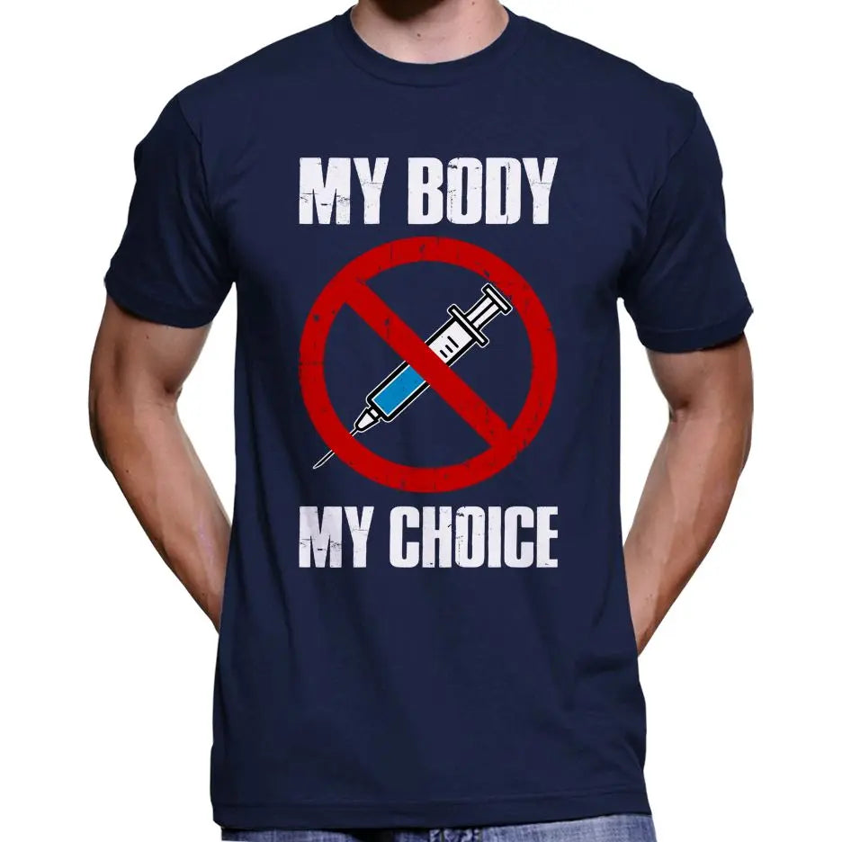 "My Body, My Choice" Anti Covid Vaccine T-Shirt Wide Awake Clothing