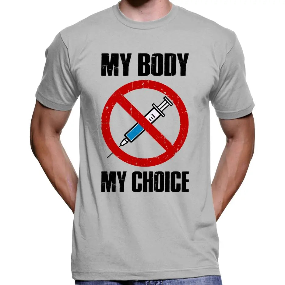 "My Body, My Choice" Anti Covid Vaccine T-Shirt Wide Awake Clothing