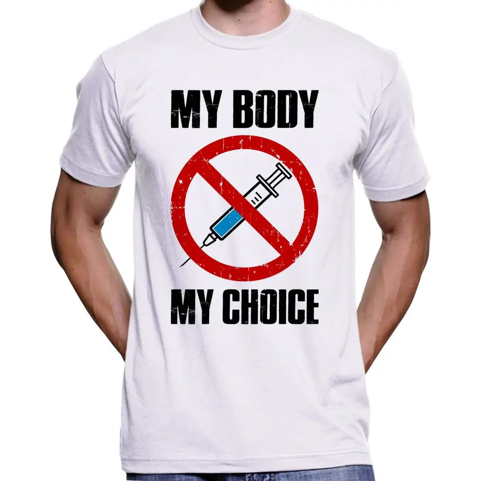 "My Body, My Choice" Anti Covid Vaccine T-Shirt Wide Awake Clothing