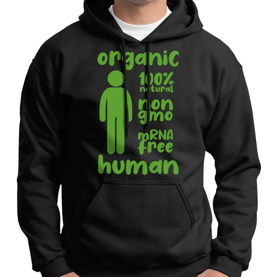 "Organic Human" Anti Covid Vaccine Hoodie Wide Awake Clothing