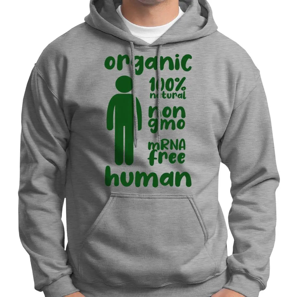 "Organic Human" Anti Covid Vaccine Hoodie Wide Awake Clothing