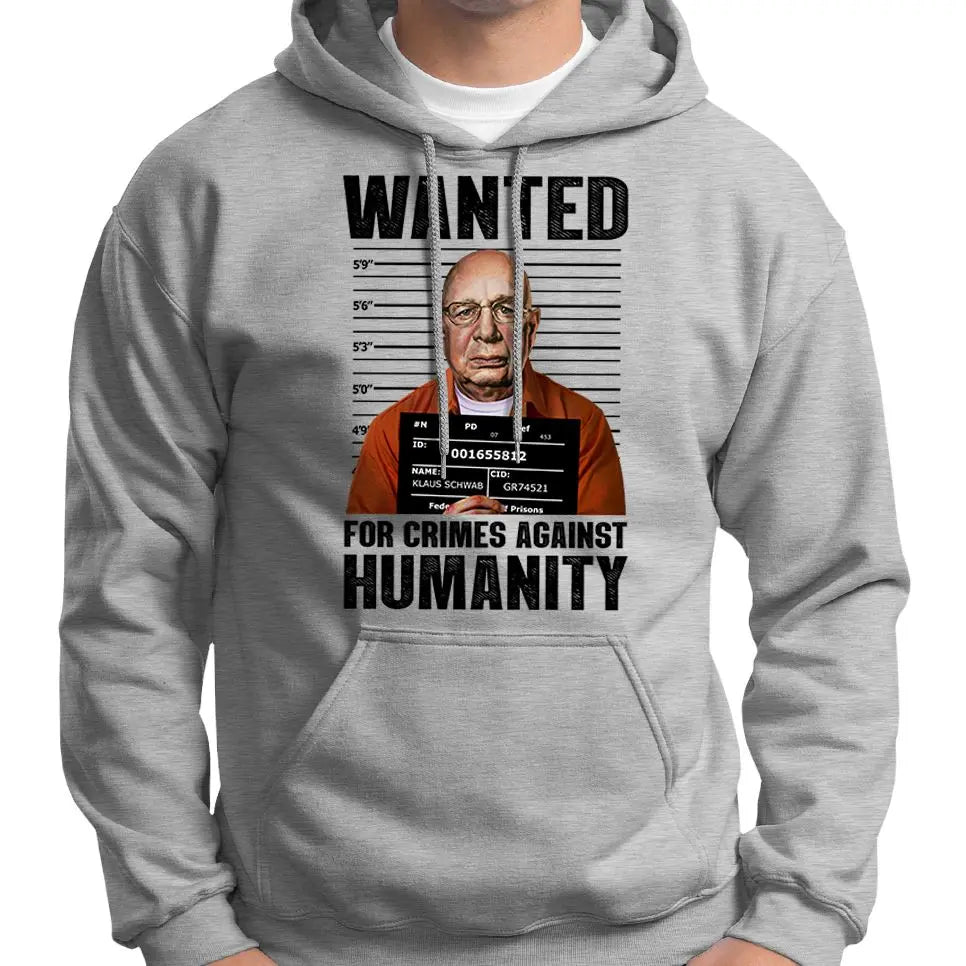 Klaus Schwab Wanted Poster Hoodie Wide Awake Clothing