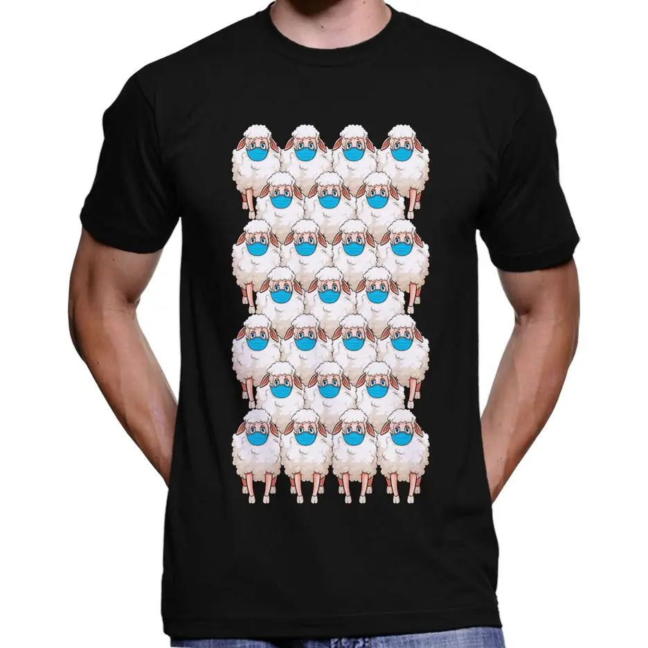 Herd Of Masked Sheep Anti Face Mask T-Shirt Wide Awake Clothing