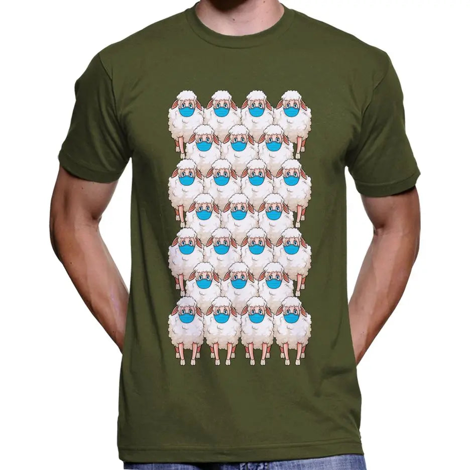 Herd Of Masked Sheep Anti Face Mask T-Shirt Wide Awake Clothing