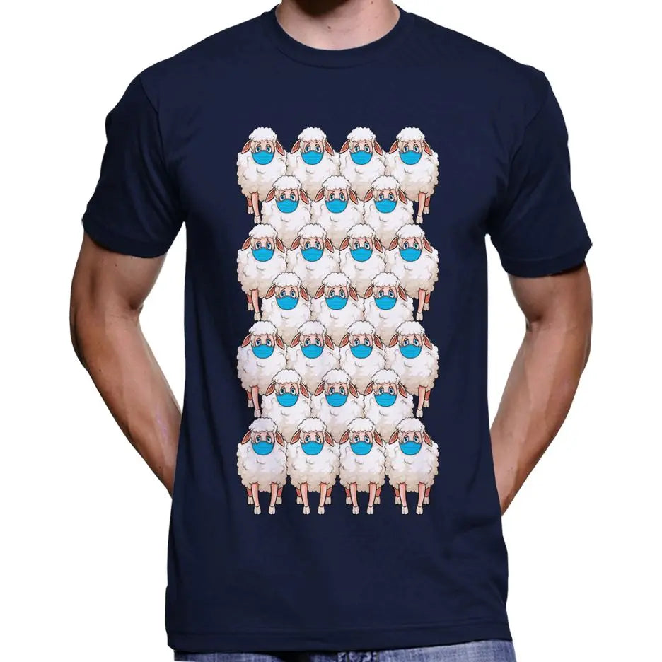 Herd Of Masked Sheep Anti Face Mask T-Shirt Wide Awake Clothing