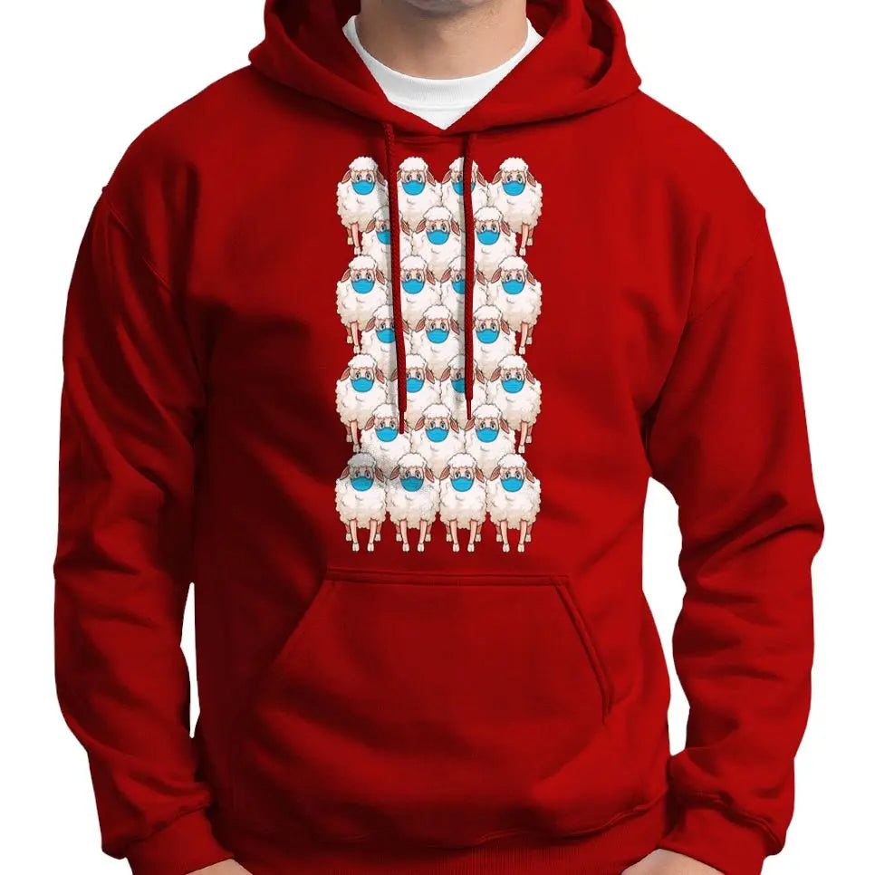 Herd Of Masked Sheep Anti Face Mask Hoodie Wide Awake Clothing