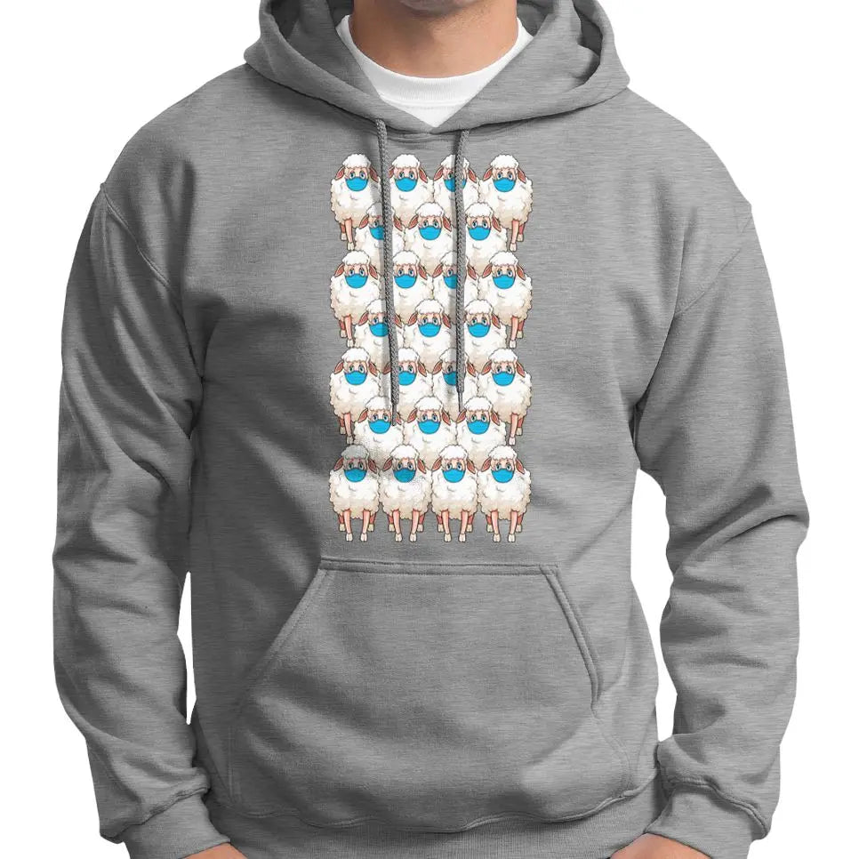 Herd Of Masked Sheep Anti Face Mask Hoodie Wide Awake Clothing