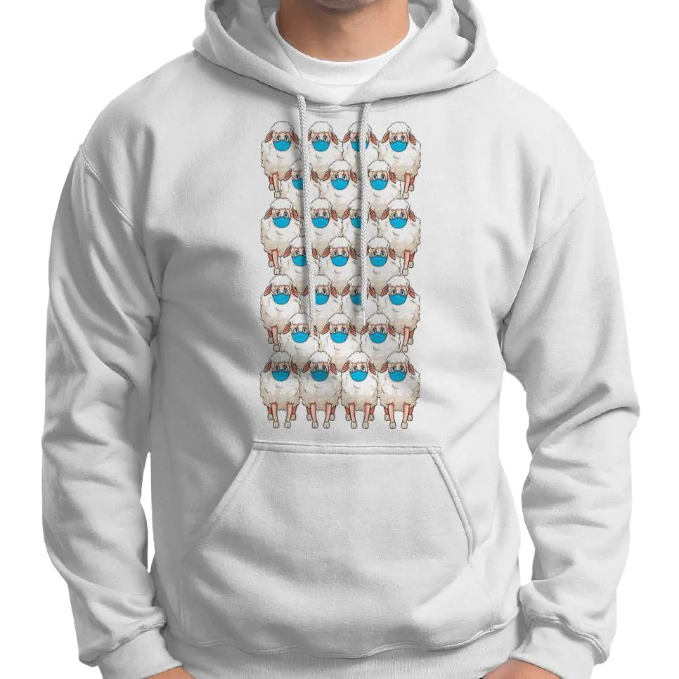 Herd Of Masked Sheep Anti Face Mask Hoodie Wide Awake Clothing