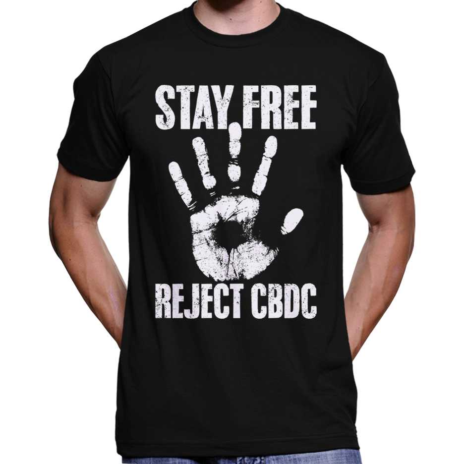 "Stay Free, Reject CBDC" T-Shirt Wide Awake Clothing