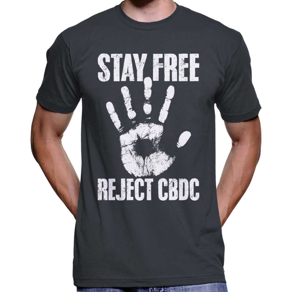 "Stay Free, Reject CBDC" T-Shirt Wide Awake Clothing