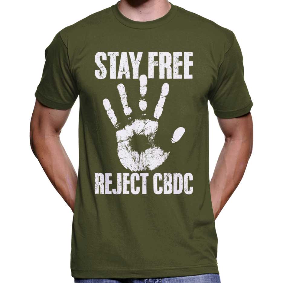 "Stay Free, Reject CBDC" T-Shirt Wide Awake Clothing