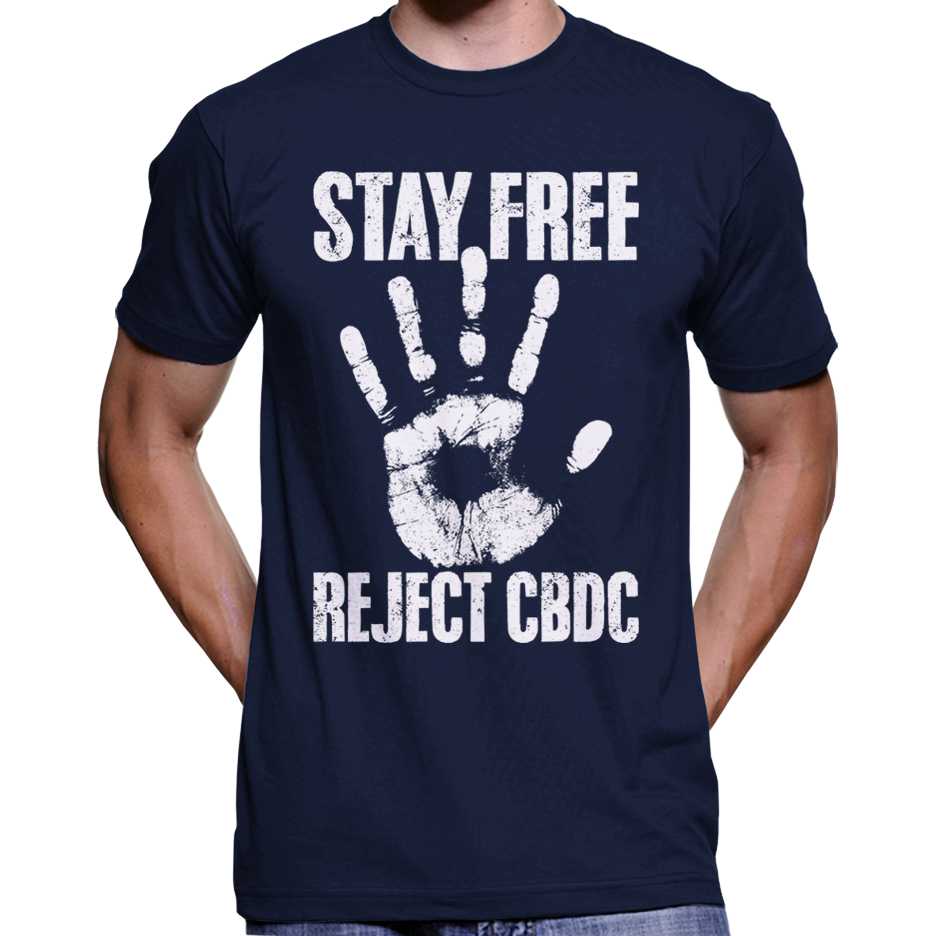 "Stay Free, Reject CBDC" T-Shirt Wide Awake Clothing