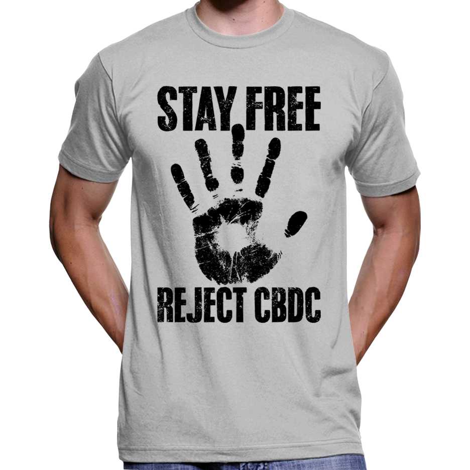 "Stay Free, Reject CBDC" T-Shirt Wide Awake Clothing