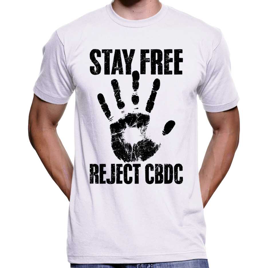"Stay Free, Reject CBDC" T-Shirt Wide Awake Clothing