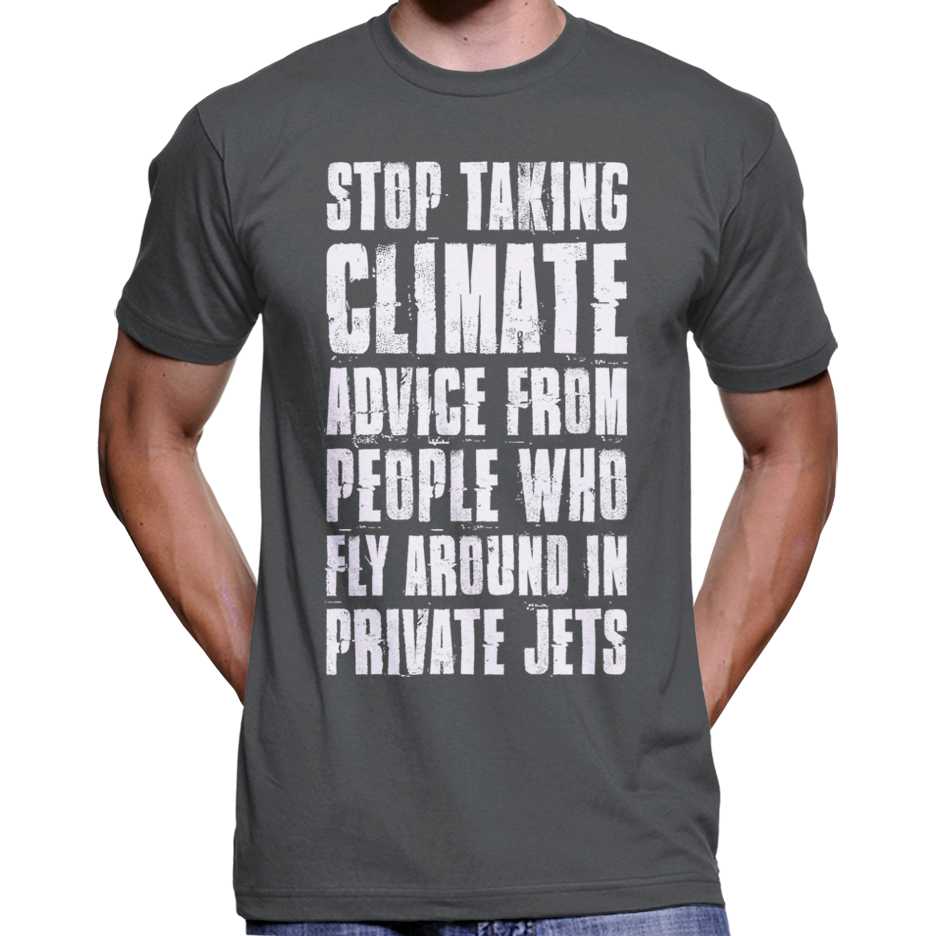 "Stop Taking Climate Advice..." T-Shirt Wide Awake Clothing
