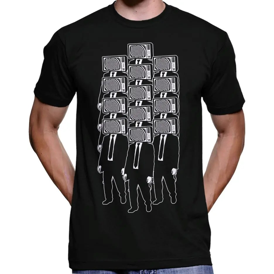 TV Head Zombie Horde T-Shirt Wide Awake Clothing