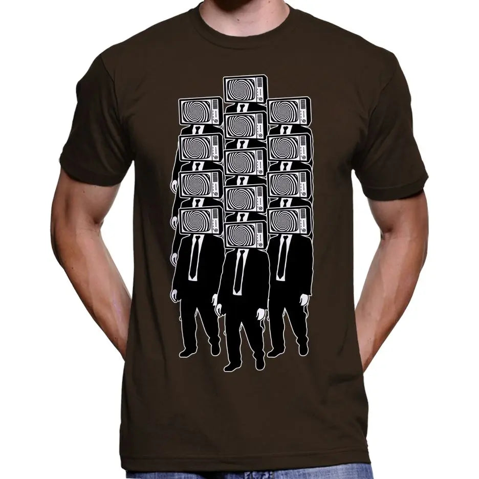 TV Head Zombie Horde T-Shirt Wide Awake Clothing