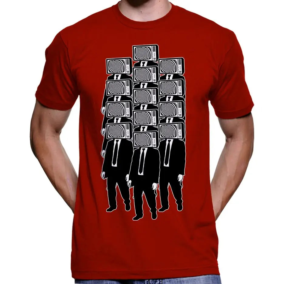 TV Head Zombie Horde T-Shirt Wide Awake Clothing