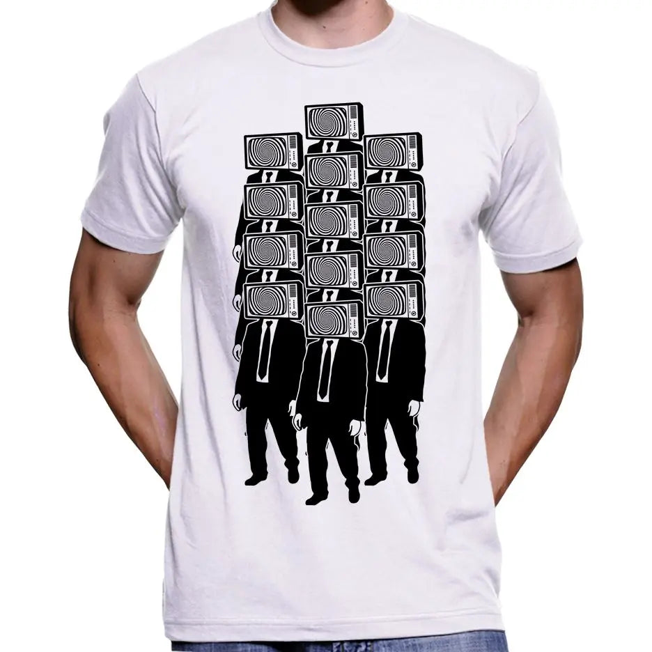 TV Head Zombie Horde T-Shirt Wide Awake Clothing