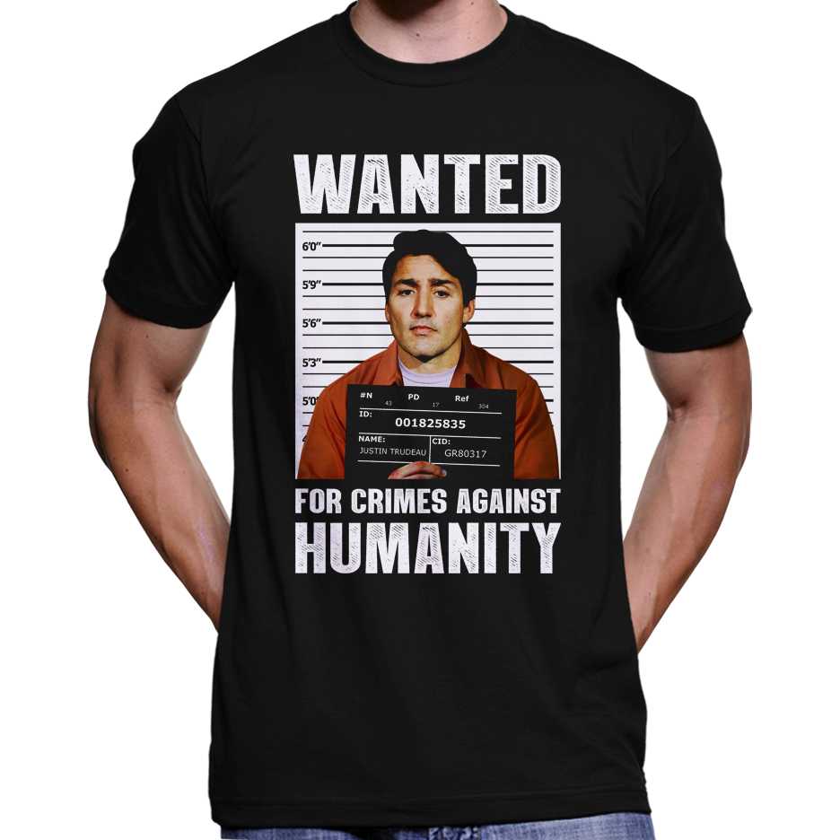 Justin Trudeau Wanted Poster T-Shirt Wide Awake Clothing
