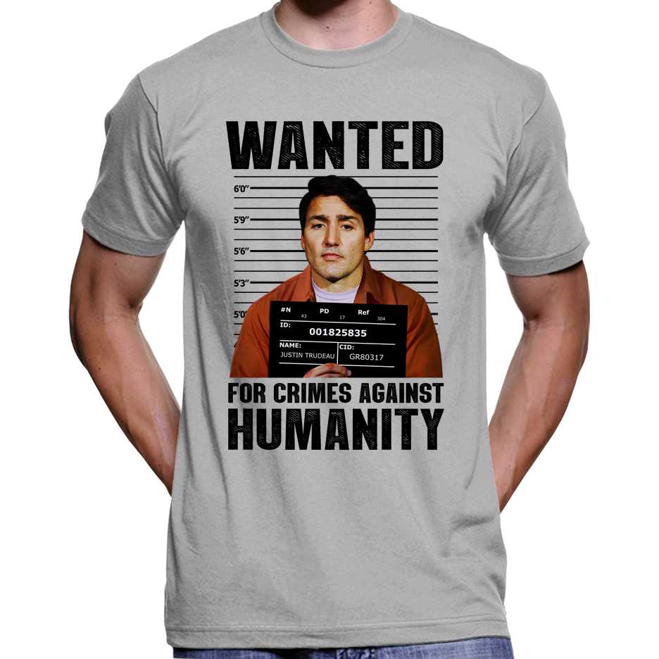 Justin Trudeau Wanted Poster T-Shirt Wide Awake Clothing