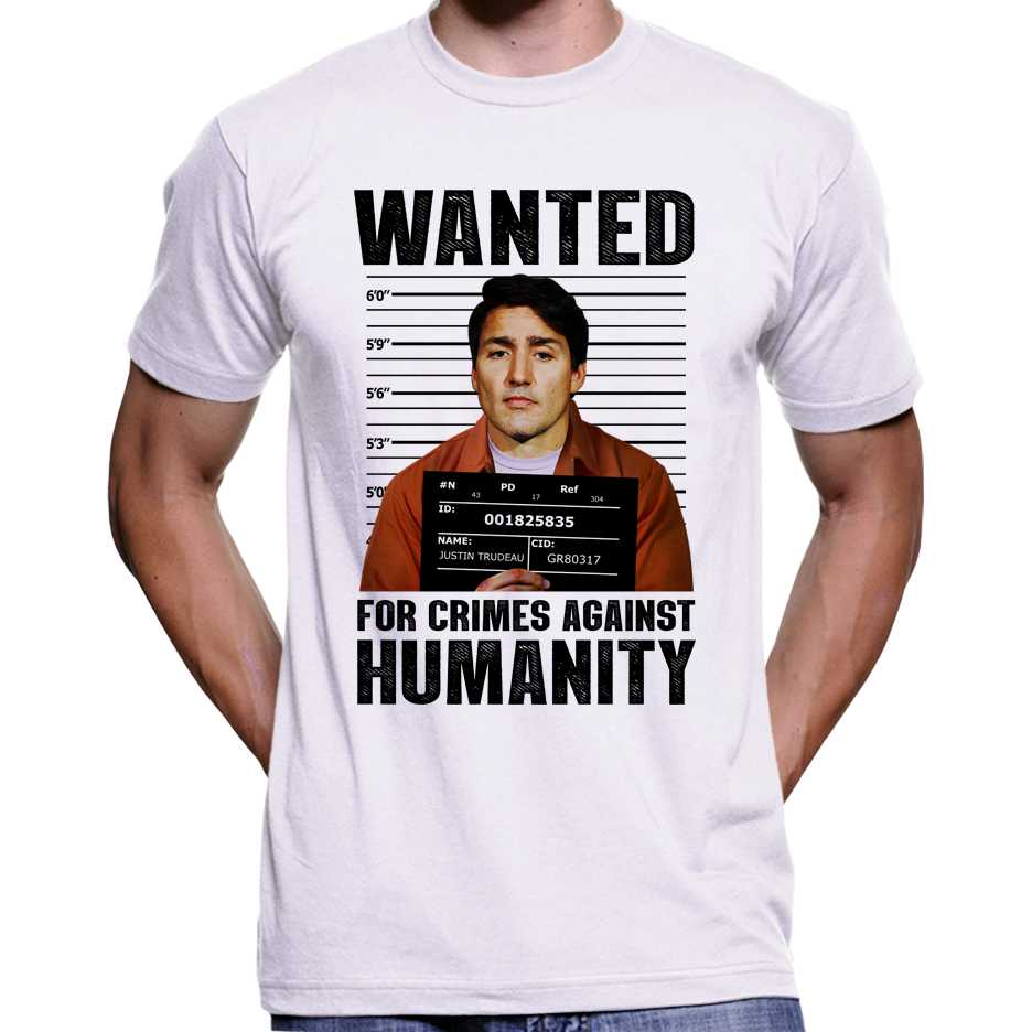 Justin Trudeau Wanted Poster T-Shirt Wide Awake Clothing