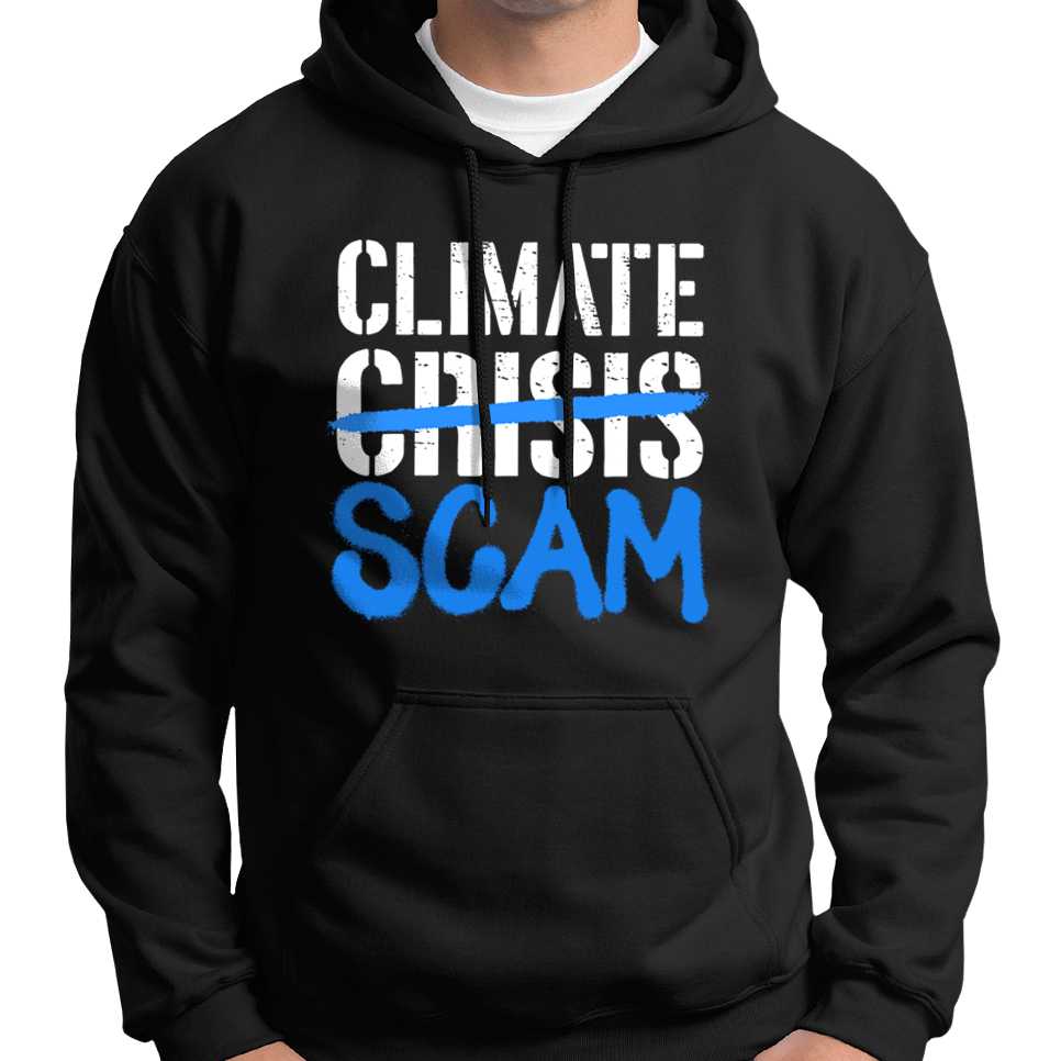 Climate Scam Hoodie Wide Awake Clothing