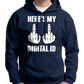 Here's My Digital ID Middle Fingers Hoodie
