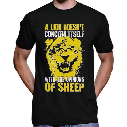 "A Lion Doesn't Concern Itself With The Opinions Of Sheep" T-Shirt Wide Awake Clothing