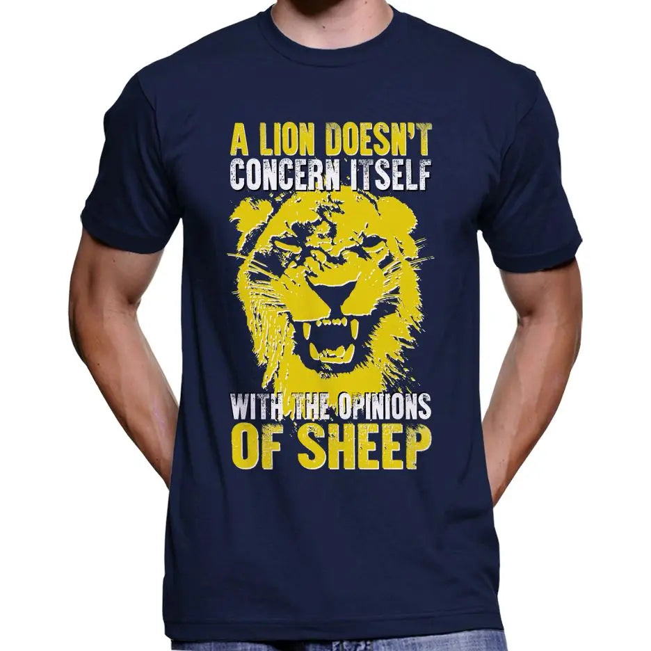 "A Lion Doesn't Concern Itself With The Opinions Of Sheep" T-Shirt Wide Awake Clothing