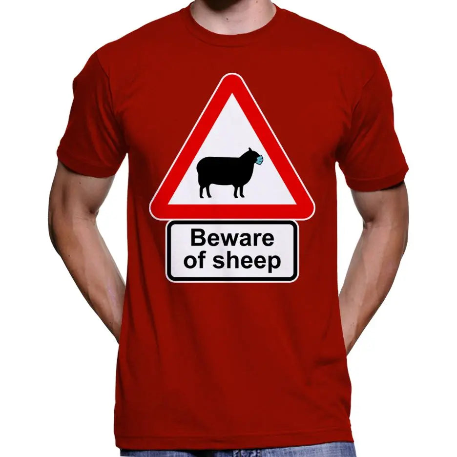 Beware Of Sheep Anti Face Mask T-Shirt Wide Awake Clothing