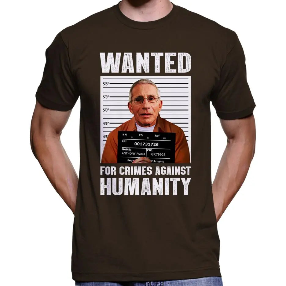 Anthony Fauci Wanted Poster T-Shirt Wide Awake Clothing
