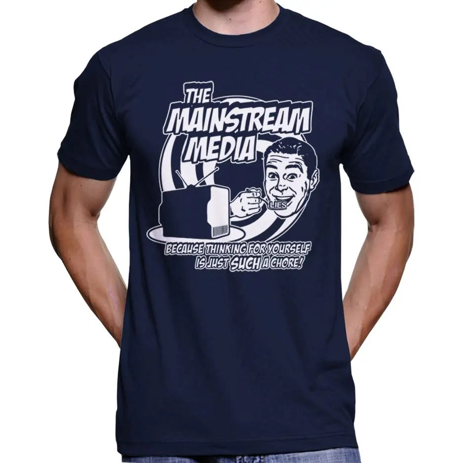 Anti Mainstream Media Satire T-Shirt Wide Awake Clothing