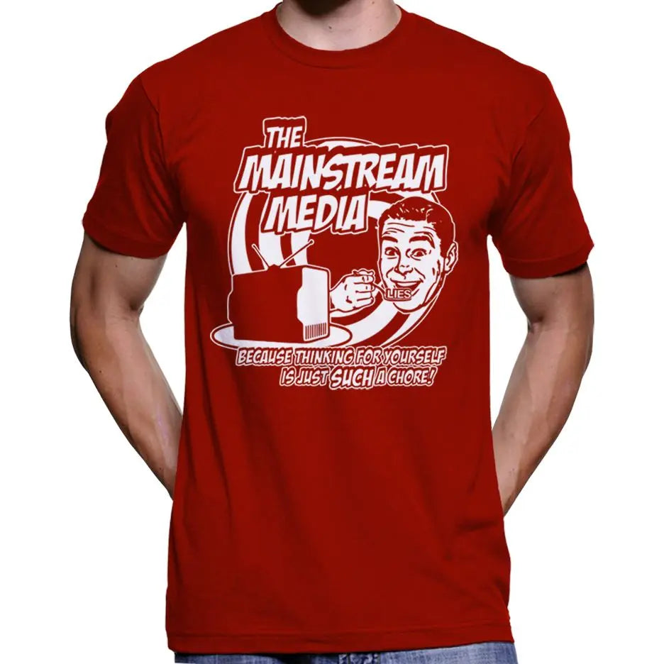 Anti Mainstream Media Satire T-Shirt Wide Awake Clothing