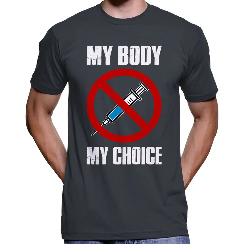 "My Body, My Choice" Anti Covid Vaccine T-Shirt Wide Awake Clothing