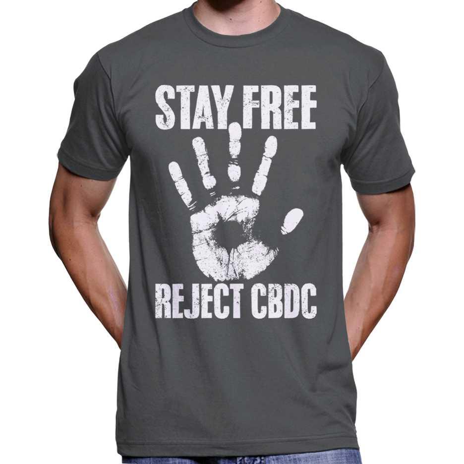 "Stay Free, Reject CBDC" T-Shirt Wide Awake Clothing