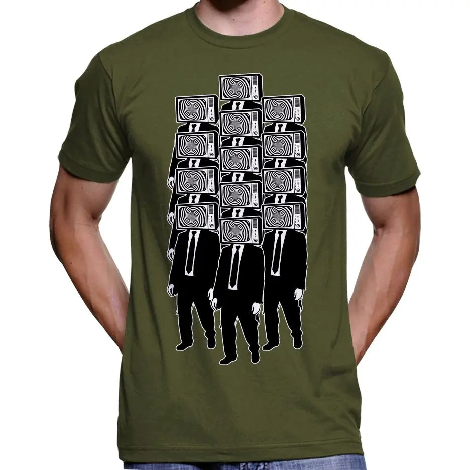 TV Head Zombie Horde T-Shirt Wide Awake Clothing